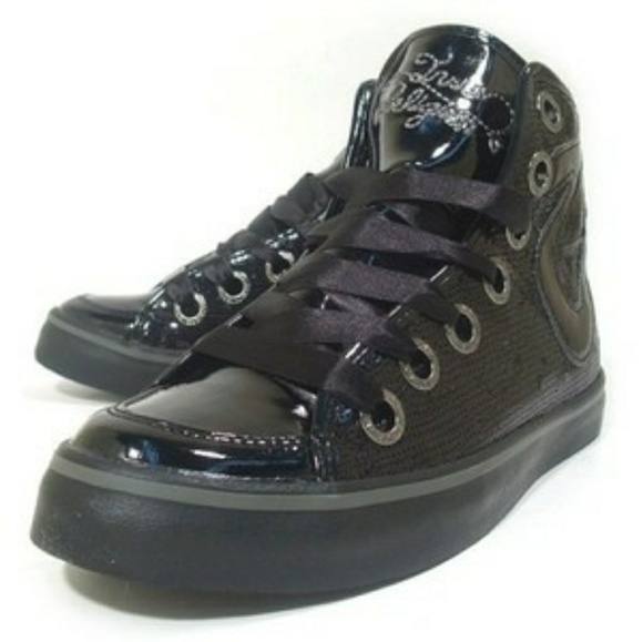 black sequin high tops